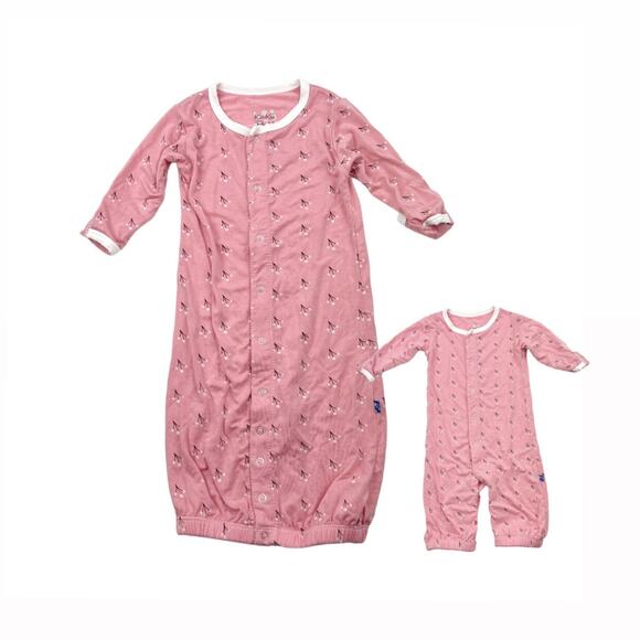 Kickee Pants Strawberry Baby Berries Converter Gown - Picture 1 of 6